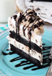 Chocolate Chip Cookie Dough Ice Cream Cake - Tastefully Eclectic