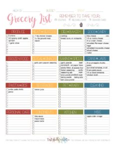 6-12-17 Meal Plan Grocery List - Tastefully Eclectic